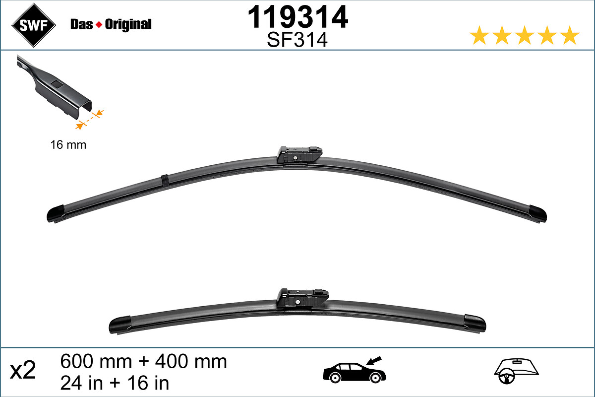 Wiper Blade - 119314 SWF